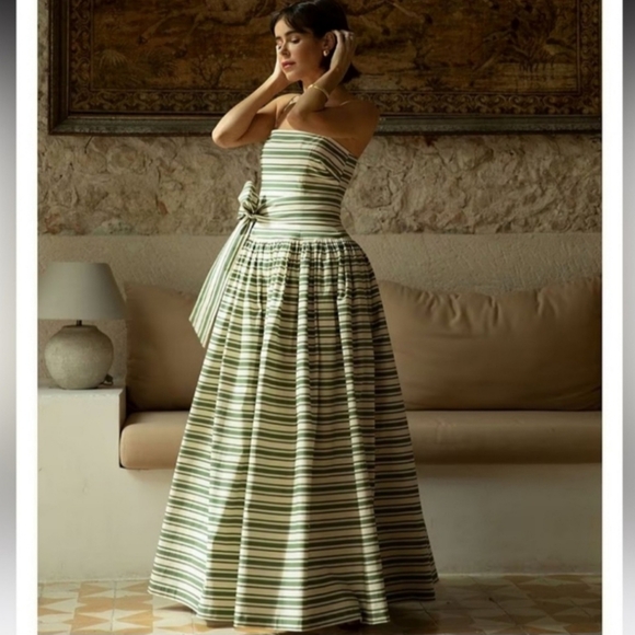 Antonio Melanix The Style Bungalow South Ocean Bow Detail Striped Maxi Dress - Picture 5 of 8